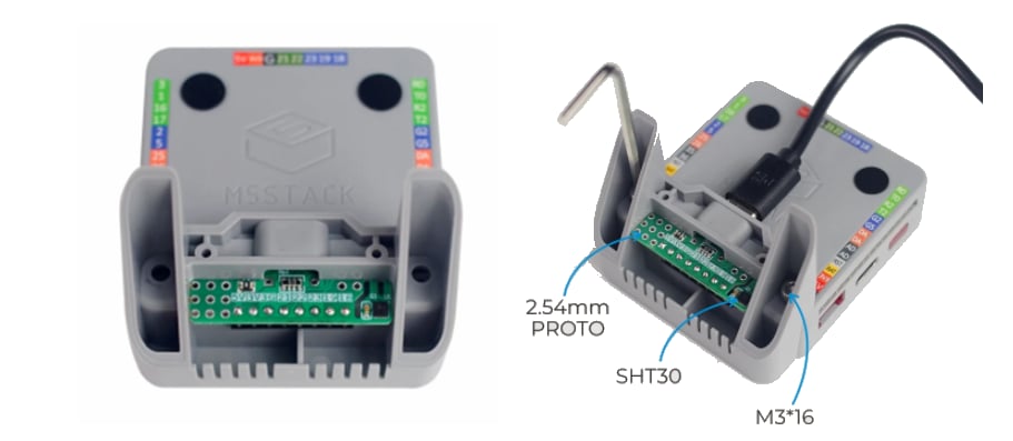 M5Stack BTC Standing Base for M5 Core with SHT30
